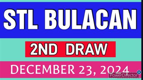 STL BULACAN 2ND DRAW RESULT TODAY LIVE 4PM .